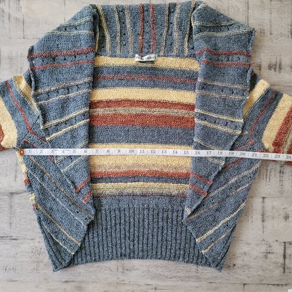 Parkhurst Multi Color Striped Open Front Cardigan Sweater XL - Picture 9 of 16
